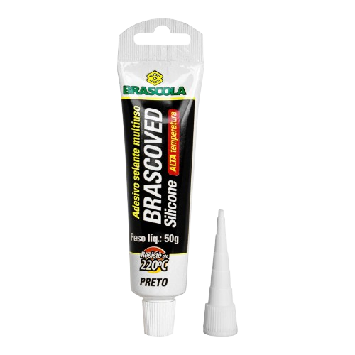 Silicone BVED Alta Temperatura Preto BRASCOLA